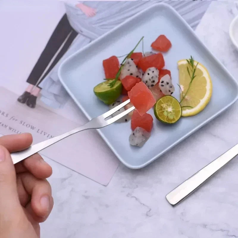 20 Piece Stainless Steel Snail Fork Set | Two Tine Fruit Dessert Fork for Parties