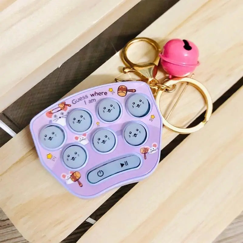Whack a Mole Game Keychain | Fingertip Decompression Toy for Kids