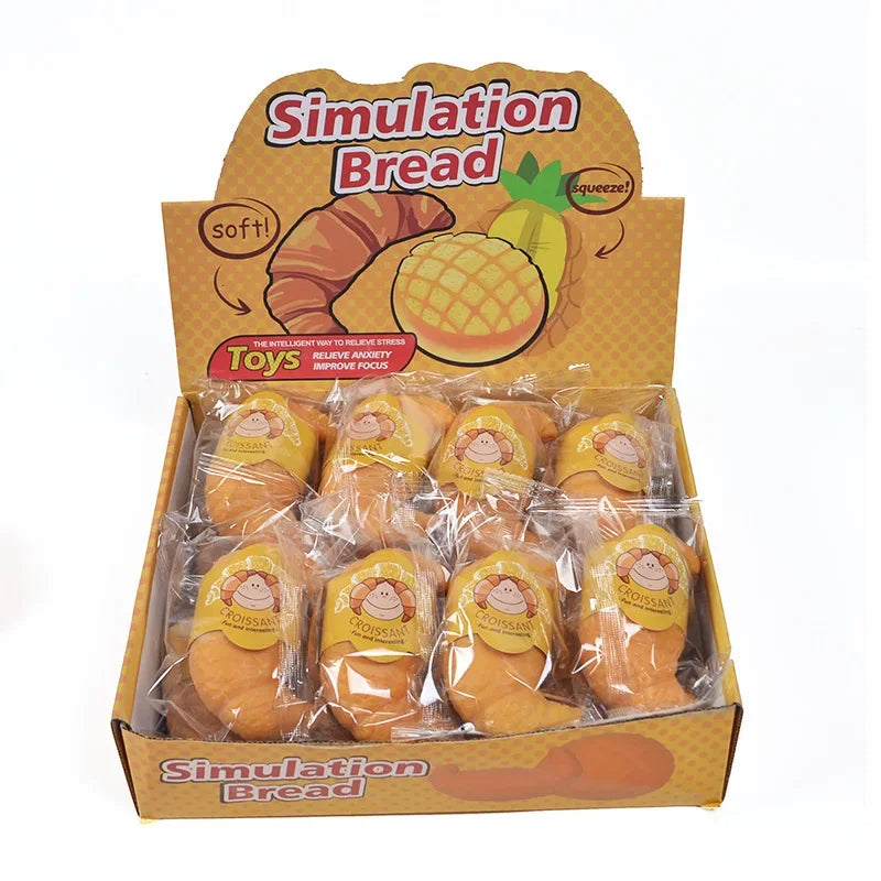 Fun Realistic Croissant Squishy Toy | Cute Stress Relief Fidget Toy