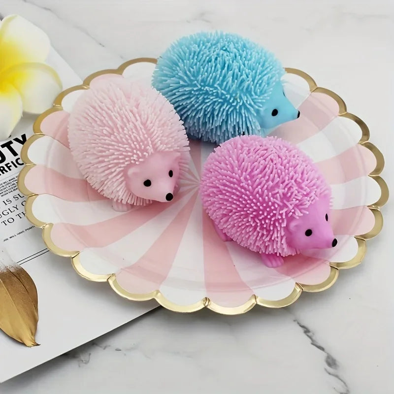 Hedgehog Squeeze Ball Pinch Toy | Glitter Sensory Fidget Stress Relief