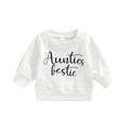 Baby Long Sleeve Letter Print Sweatshirt | Soft Cotton Blend Pullover for Girls