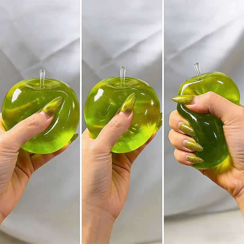 Fruit Squeeze Fidget Toy | Green Apple & Strawberry Stress Relief Decor