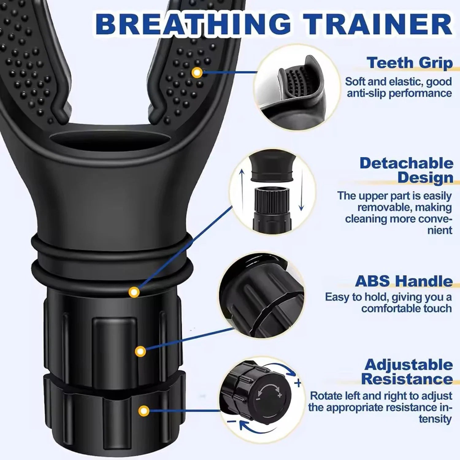 Breathing Trainer Lung Flexer | Durable Fitness Exerciser for Increased Lung Capacity