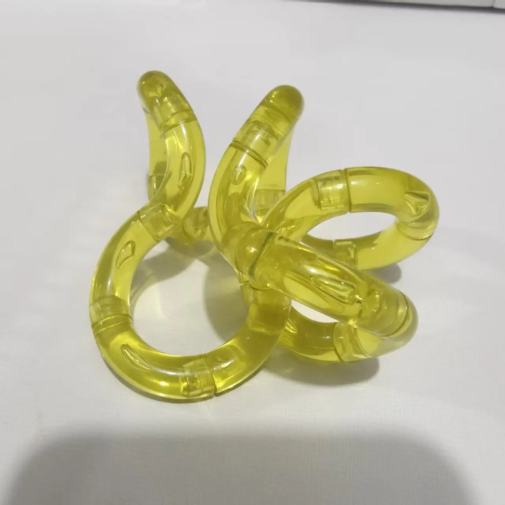 Colorful Transparent Fidget Toy | Silent Twistable Stress Relief Tool for Focus Training