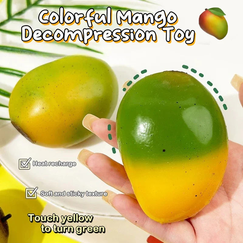 Color Changing Mango Mochi Squishy Toy | Stress Relief Slow Rebound Toy
