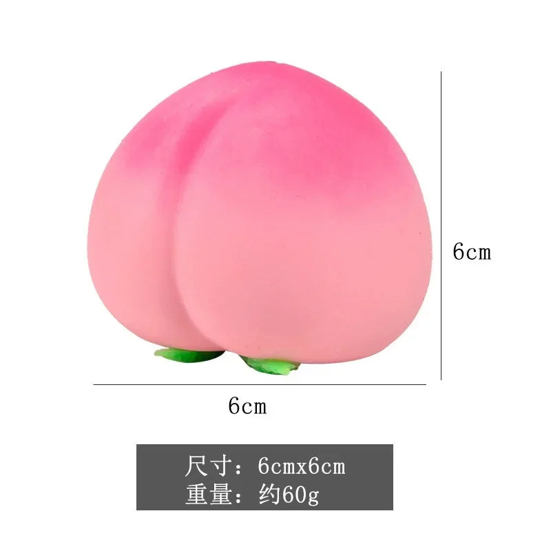 Peach Squishy Stress Ball | Soft Slow Rebound Fidget Sensory Toy