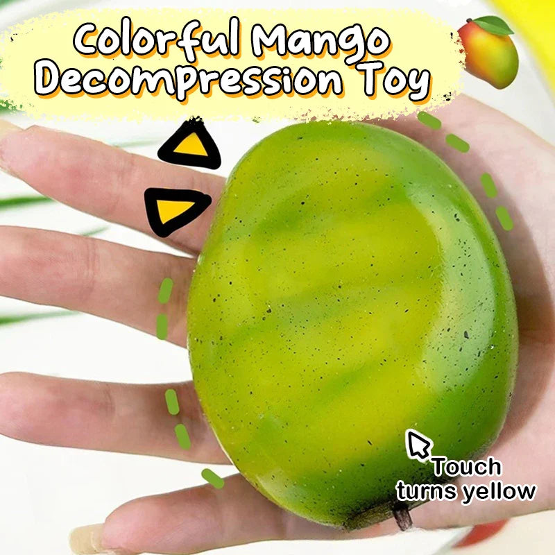 Color Changing Mango Mochi Squishy Toy | Stress Relief Slow Rebound Toy