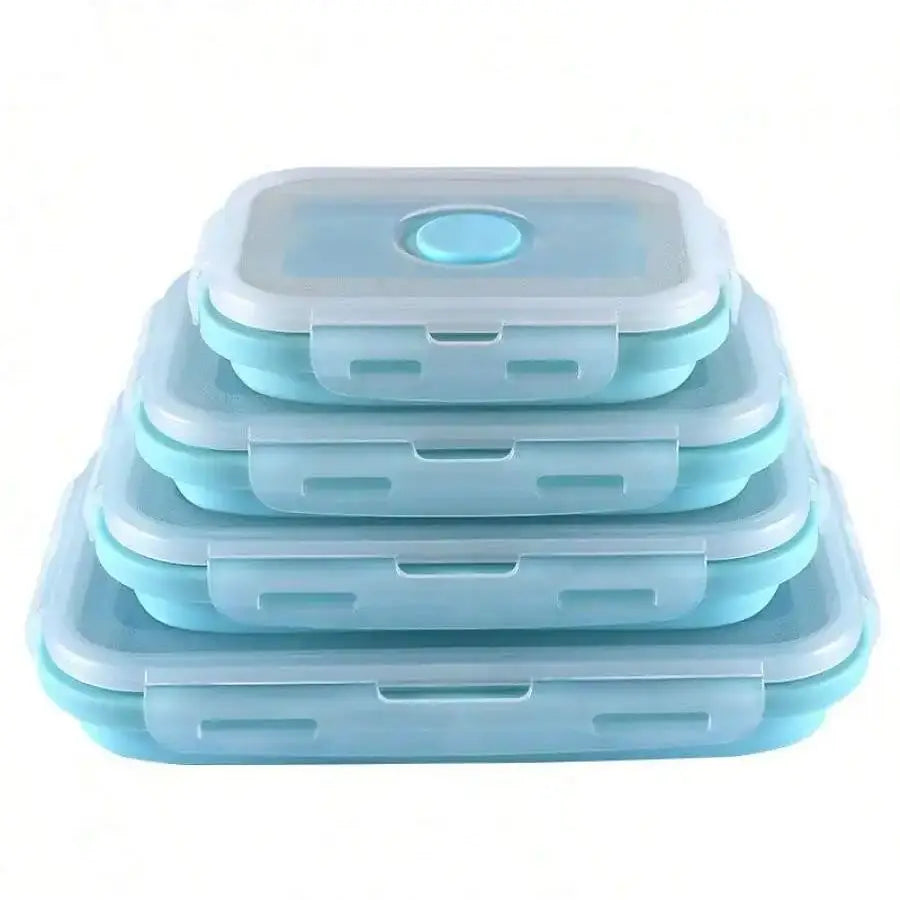 Foldable Silicone Lunch Box | Portable Thermal Food Container for Outdoor Picnic
