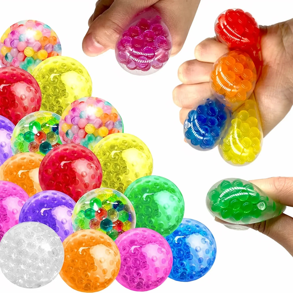Set of 40 Mini Squishy Stress Balls | Fidget Toys for Anxiety Relief