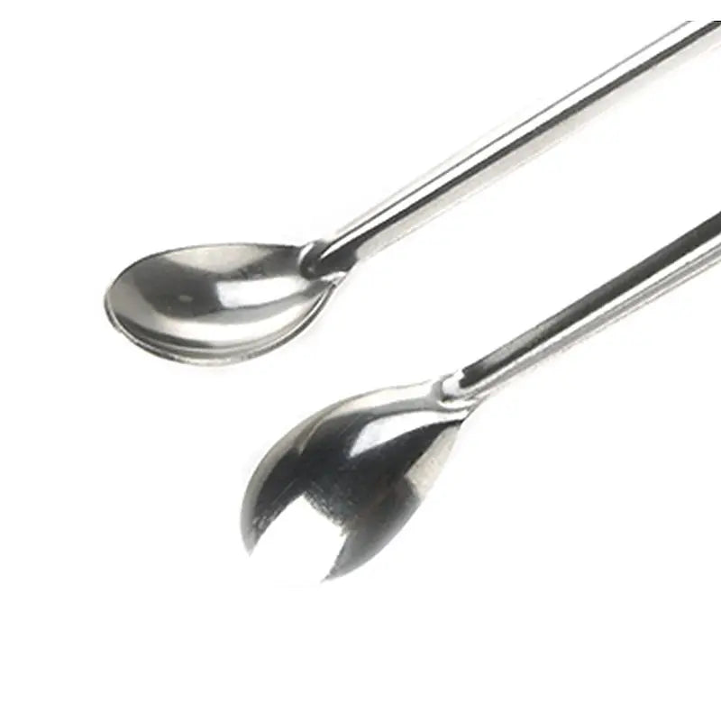 Double End Laboratory Medicine Spoon | Stainless Steel Sampling Scoop with Spatula