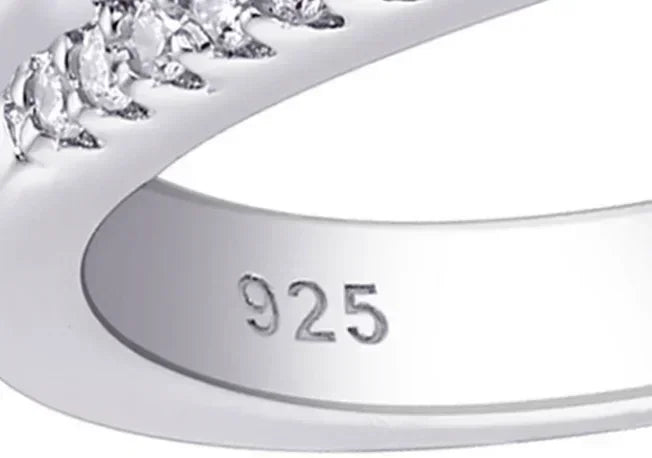 Newshe 2 Pieces Tear Drop Shape Engagement Ring Wedding Band for Women 925 Silver Bridal Jewelry High Grade Cubic Zircons