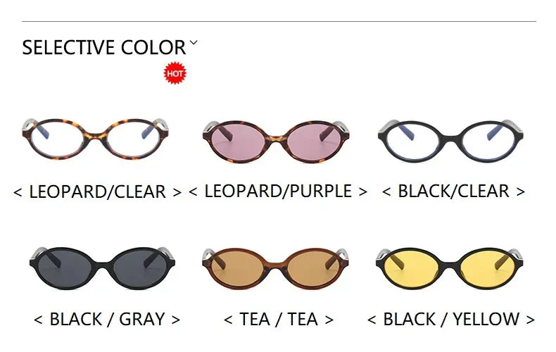 Small Oval Leopard Sunglasses | Retro UV Protection Shades