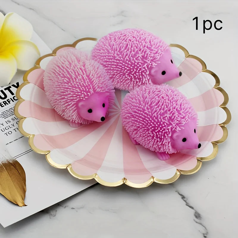 Hedgehog Squeeze Ball Pinch Toy | Glitter Sensory Fidget Stress Relief