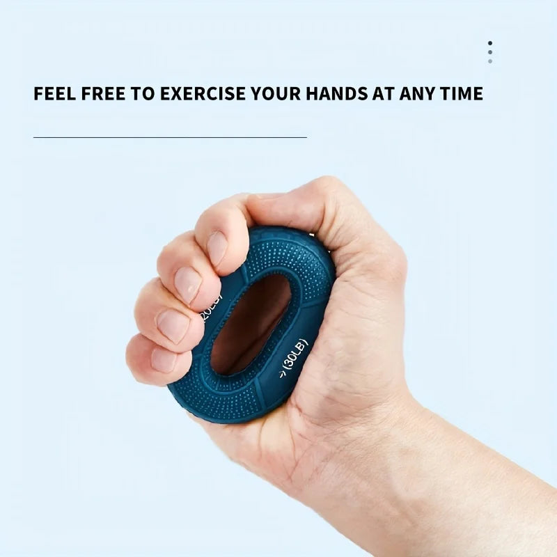 Silicone Hand Grip Ring for Strength Training | Adjustable 20-80LB Carpal Expander