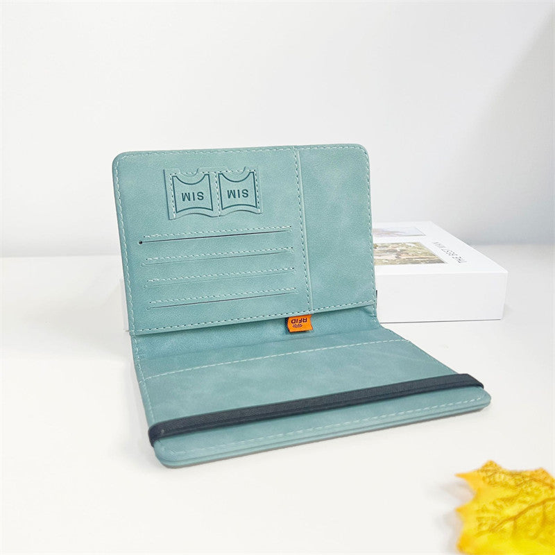 RFID Vintage PU Leather Passport Holder – Multi-Function Travel Wallet