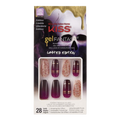 Limited Edition Halloween Design 28 Fake Nails - Dark Plum