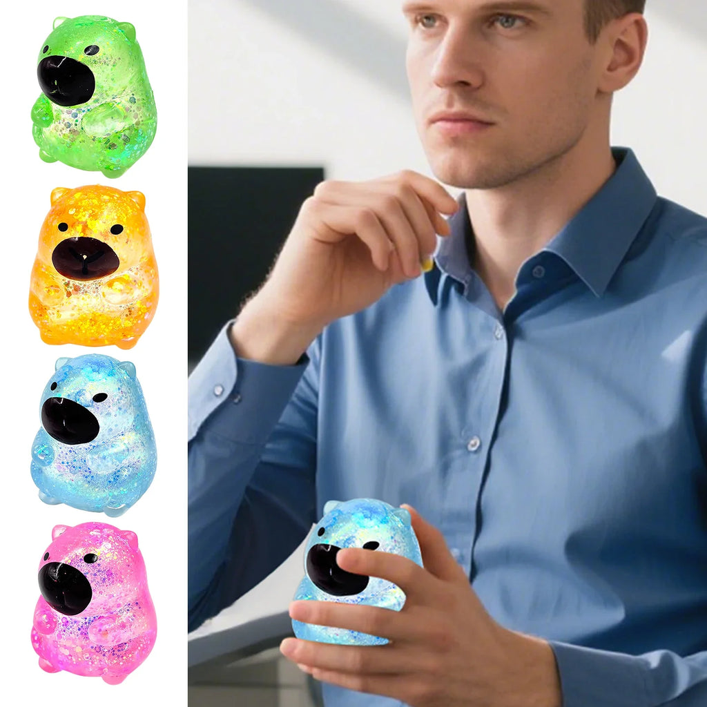 Maltose Cube Stress Squeeze Toy | Slow Rebound Polar Light Colorful TPR Block