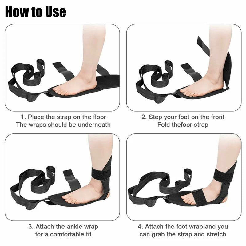 Fascia Stretcher with Loops | Yoga Strap for Rehabilitation and Flexibility Training
