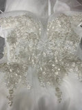 Luxury Off-Shoulder Wedding Dress - Handmade Lace Ball Gown | Femstylo
