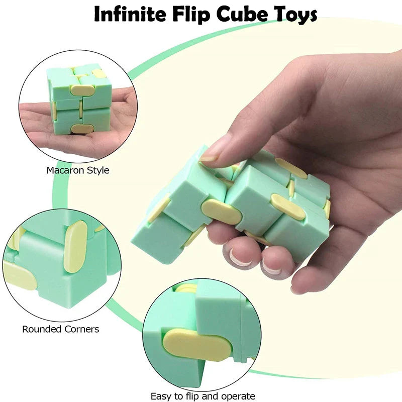 Infinity Flip Puzzle Cube | Anti Stress Fidget Toy for Focus