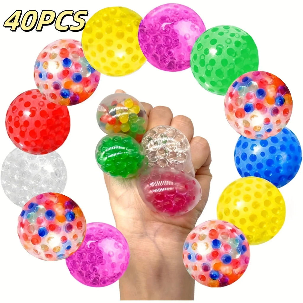 Set of 40 Mini Squishy Stress Balls | Fidget Toys for Anxiety Relief