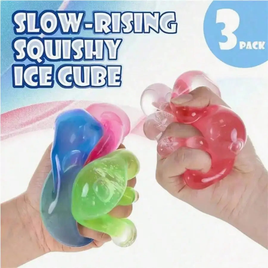 Ice Cube Stress Squeeze Toy | Sensory Fidget Toy for Relaxation and Focus