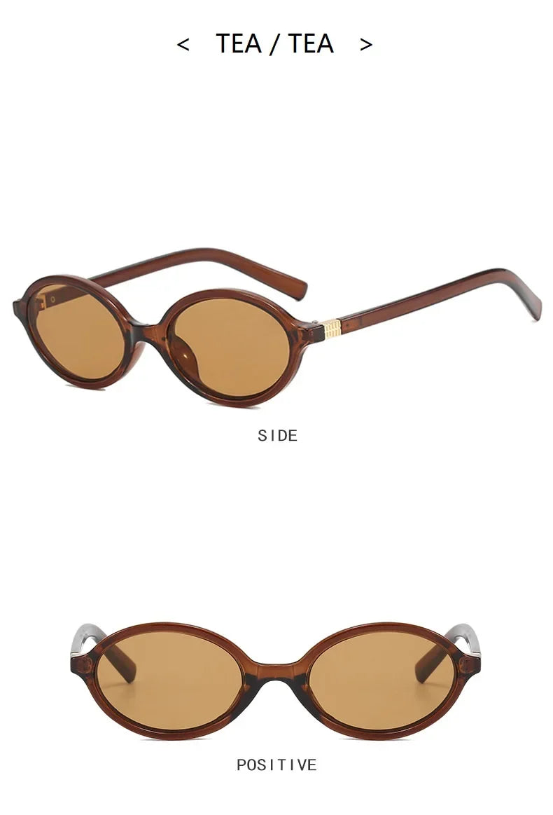 Small Oval Leopard Sunglasses | Retro UV Protection Shades