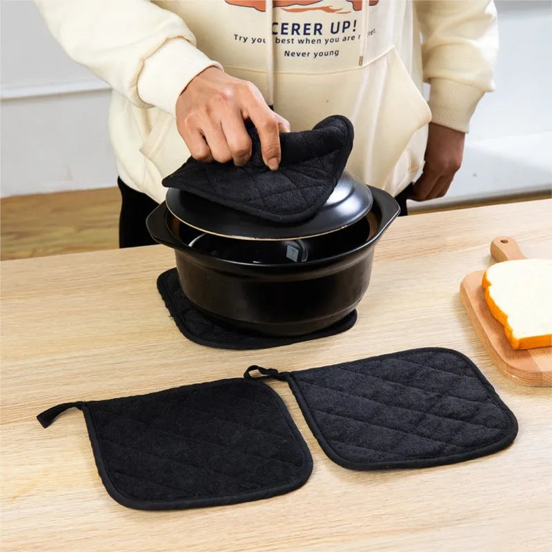 1 2 Piece Heat Resistant Towel Pot Holder | Cotton Non Slip Mat for Kitchen and Baking