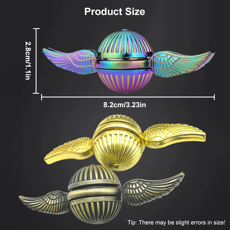 Fingertip Spinning Gyroscope Fidget Spinner | Metal Anti Stress Desk Toy for Adults and Kids