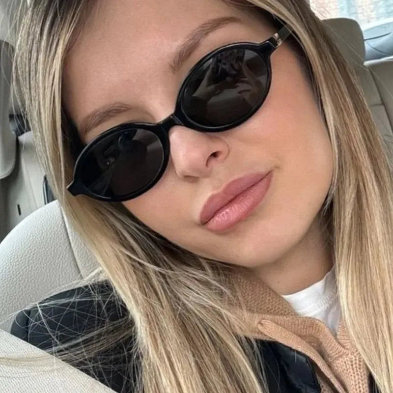 Small Oval Leopard Sunglasses | Retro UV Protection Shades