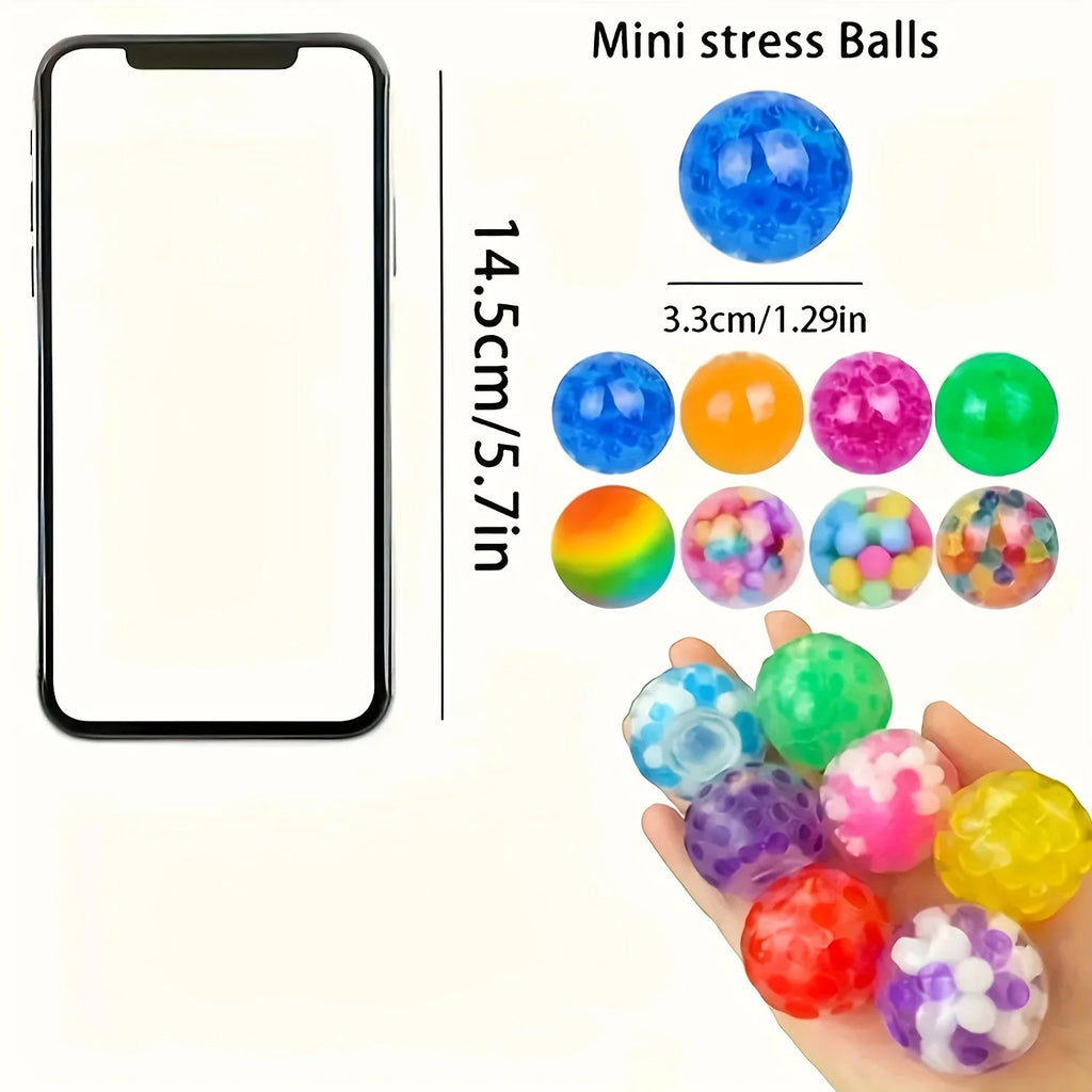 Set of 40 Mini Squishy Stress Balls | Fidget Toys for Anxiety Relief