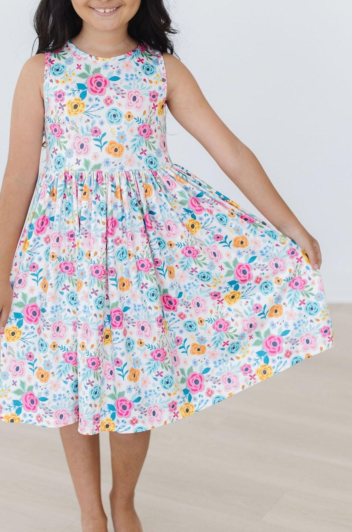 SALE Sunshine Blooms Tank Twirl Dress