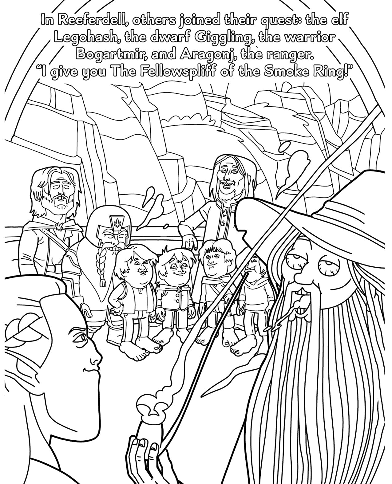 The Lord Of The Smoke Rings Coloring Book