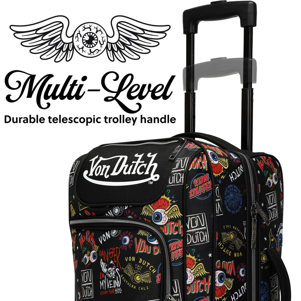 Jax Black 20" Carry-on Rolling Duffel