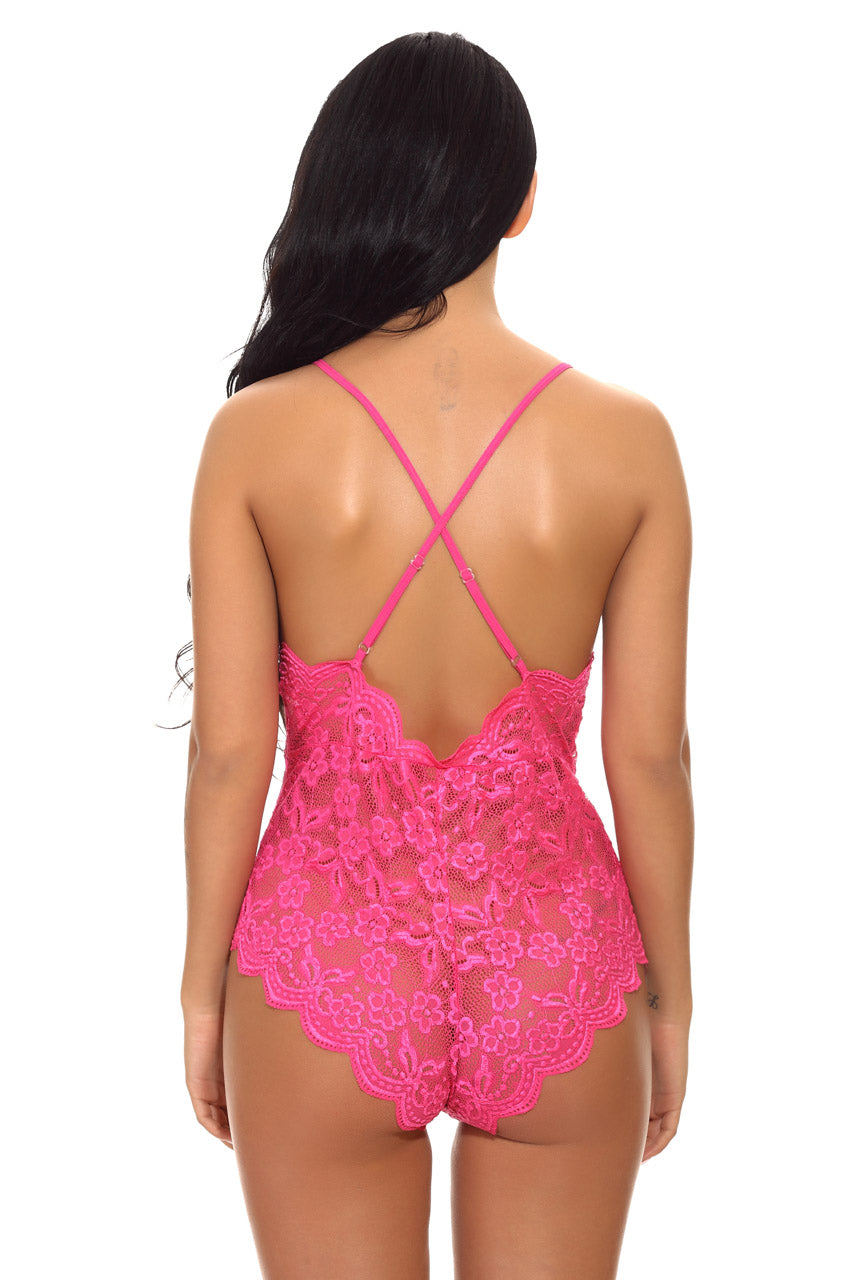Floral Scalloped Teddy