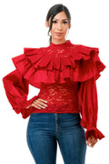Mock Neck Blouse