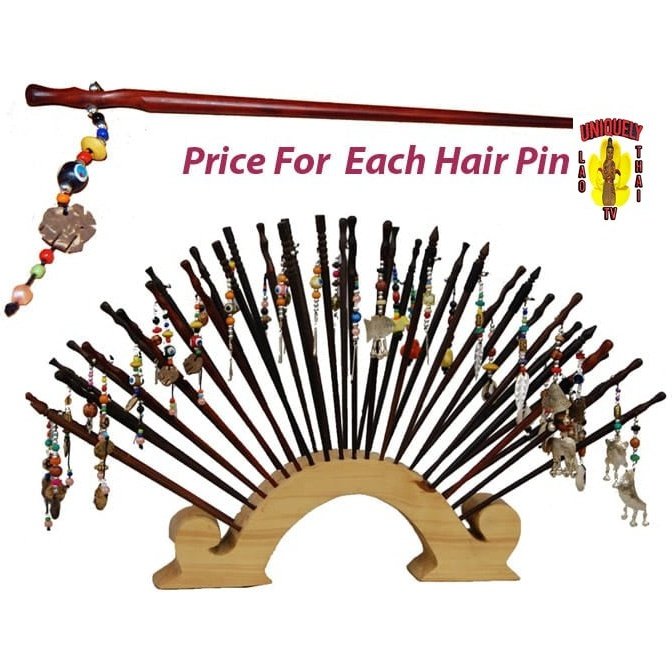 Wood Hair Pin - Chopstick Type Sold Individually