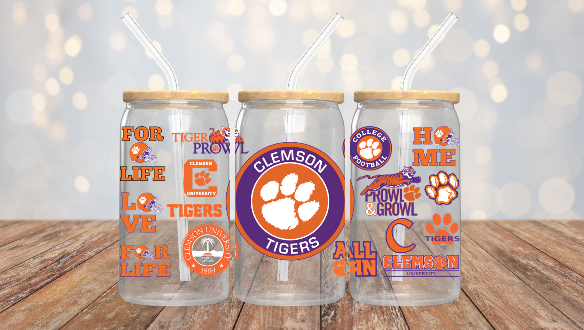 UV DTF 16OZ LIBBY WRAP CLEMSON 9A-2675 (1ct)