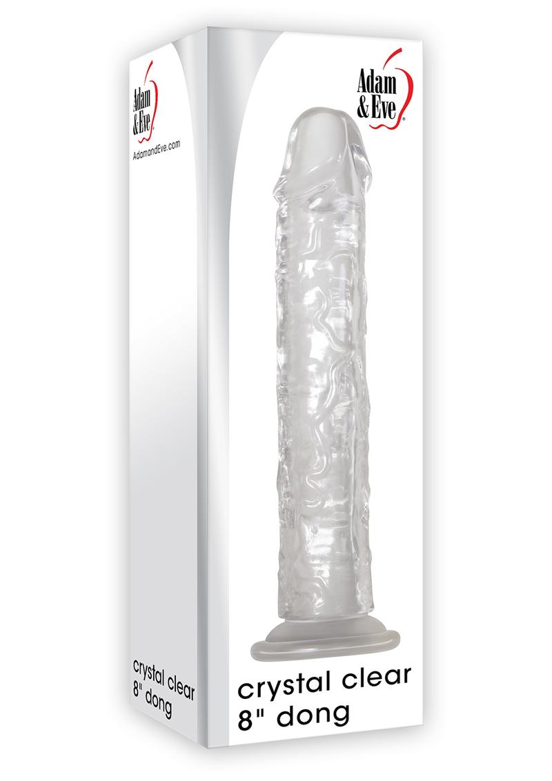 Adam And Eve Crystal Clear Dong Realistic Transparent Dildo