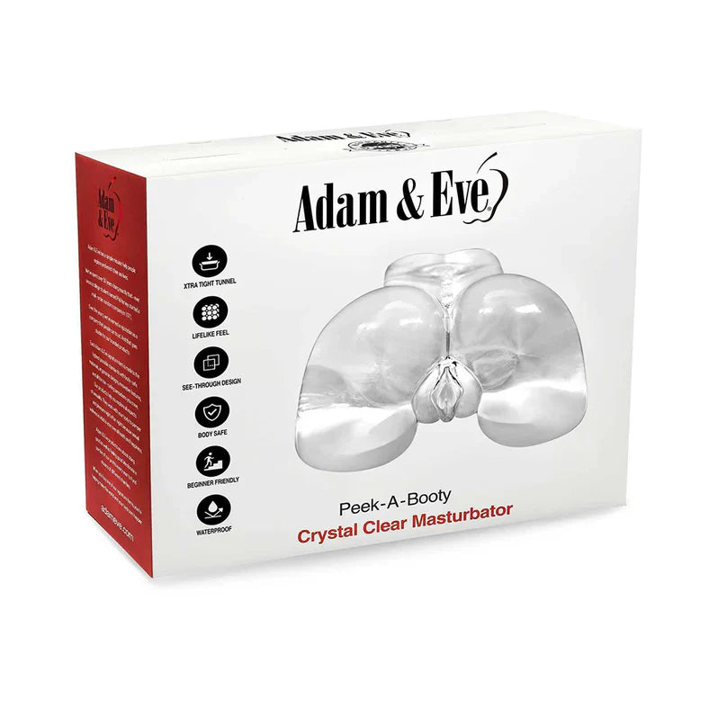 Adam & Eve Peek-A-Booty Crystal Clear Masturbator