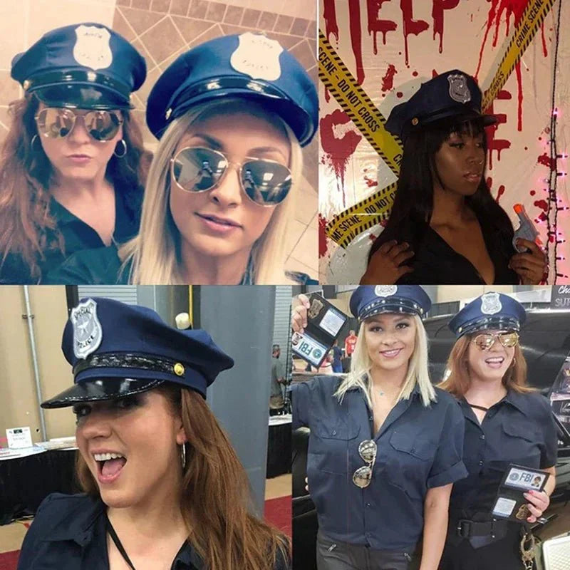 Adult Police Hat – Octagon Flat Cap for Cosplay