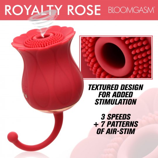 Inmi Bloomgasm Royalty Rose Textured Suction Vibe