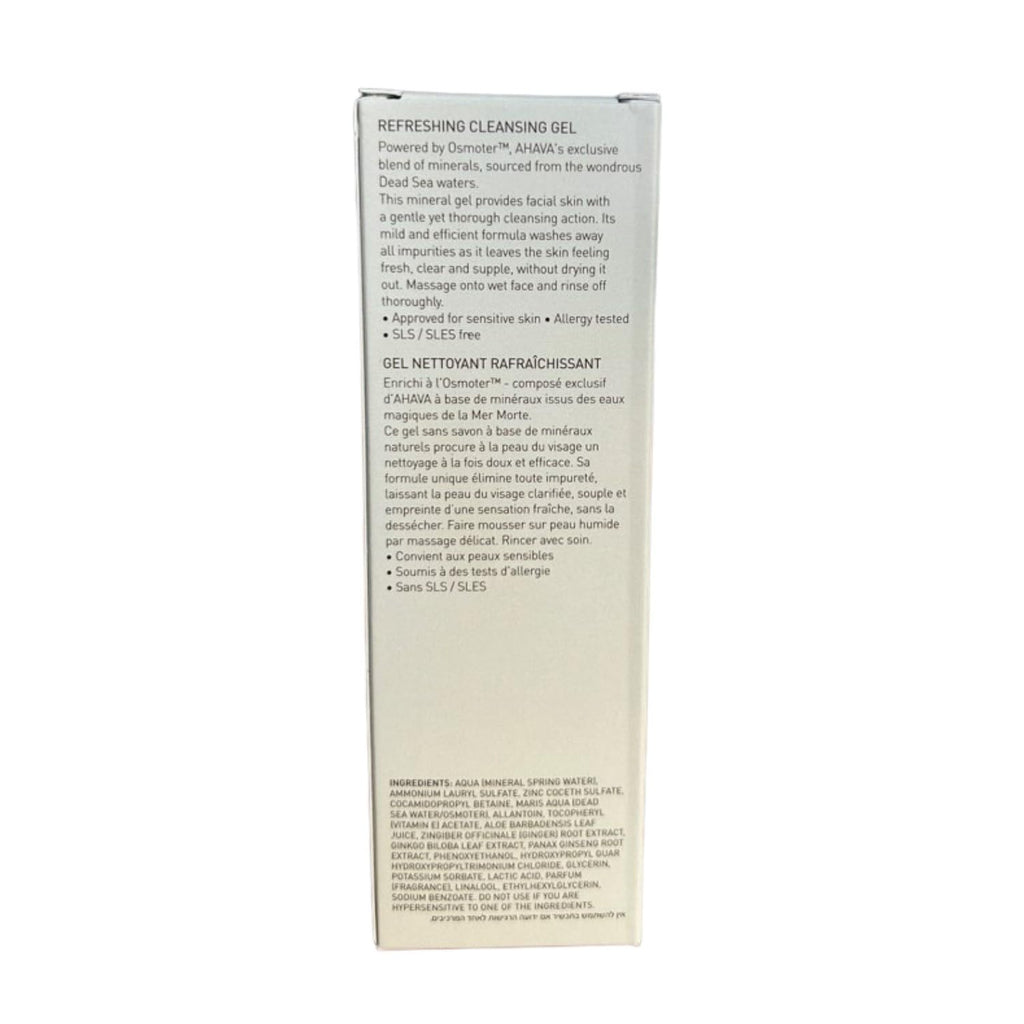 AHAVA Cleanse Refreshing Cleansing Gel - Soapless Cleanser & Refresher 3.4 Fl.Oz