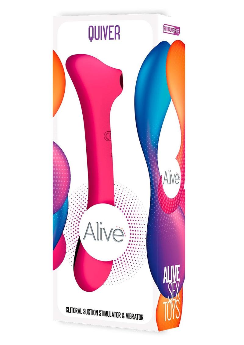 Alive Quiver Rechargeable Dual End Vibrator And Clitoral Stimulator