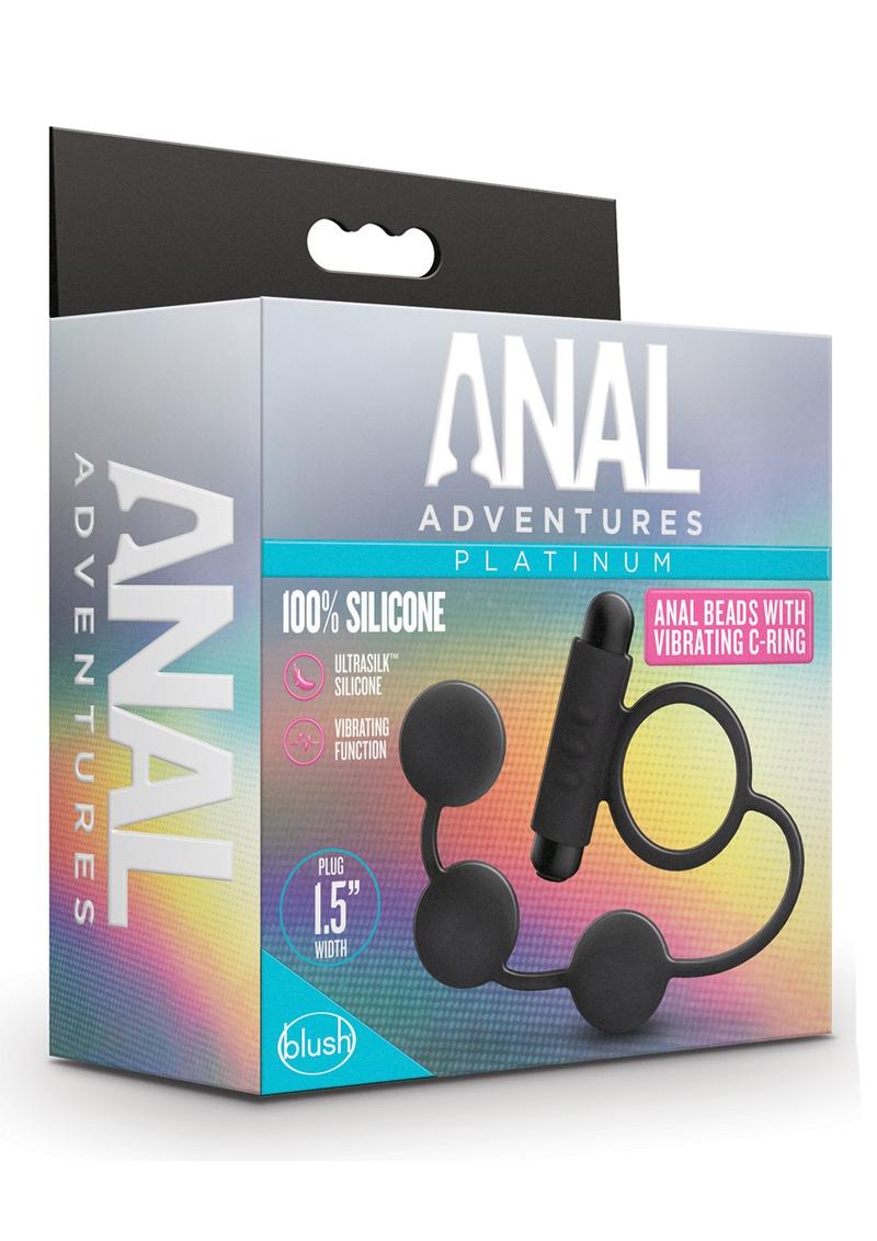 Anal Adventures Platinum Silicone Vibrating C-Ring