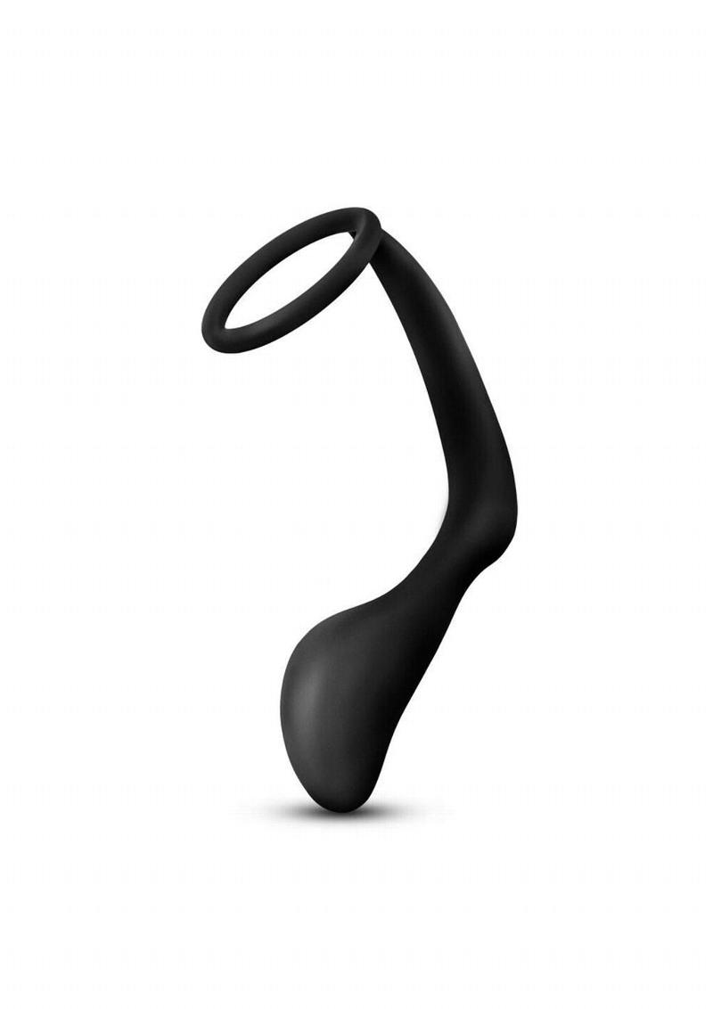 Anal Adventures Platinum Cock Ring Plug