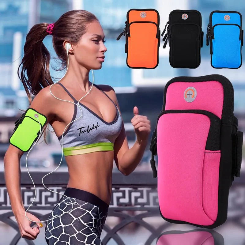 Running Arm Bag – Shockproof Adjustable Armband Pouch