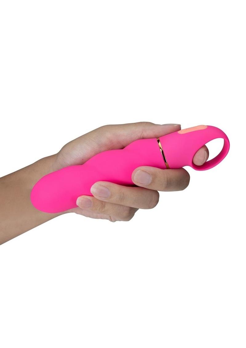 Aria Amazing AF Silicone Vibrator - Fuchsia Rumble Tech