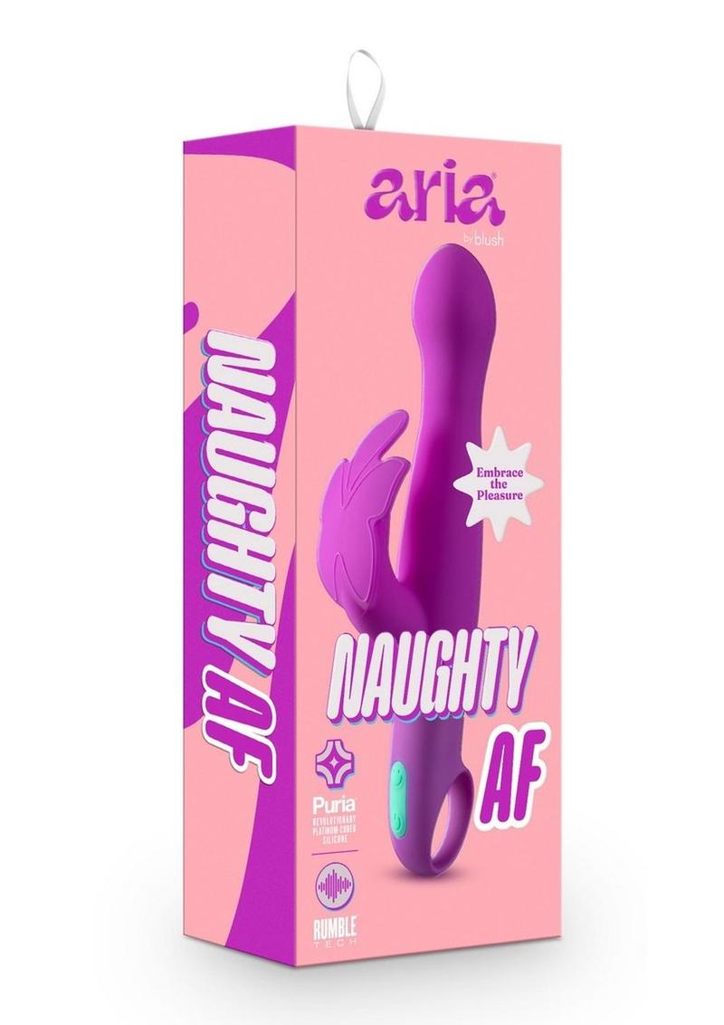 Aria Naughty AF Rechargeable Silicone Rabbit Vibrator