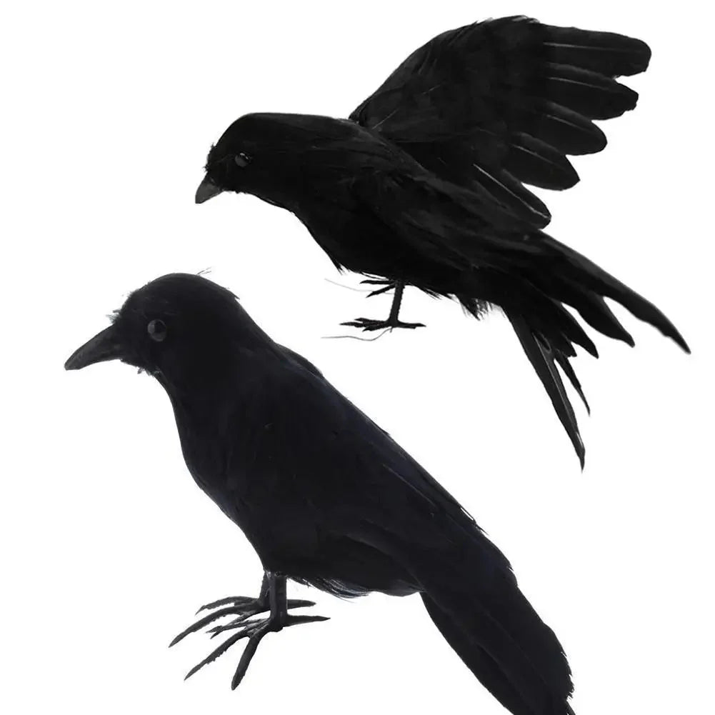 Artificial Black Crow – Halloween Decoration Prop